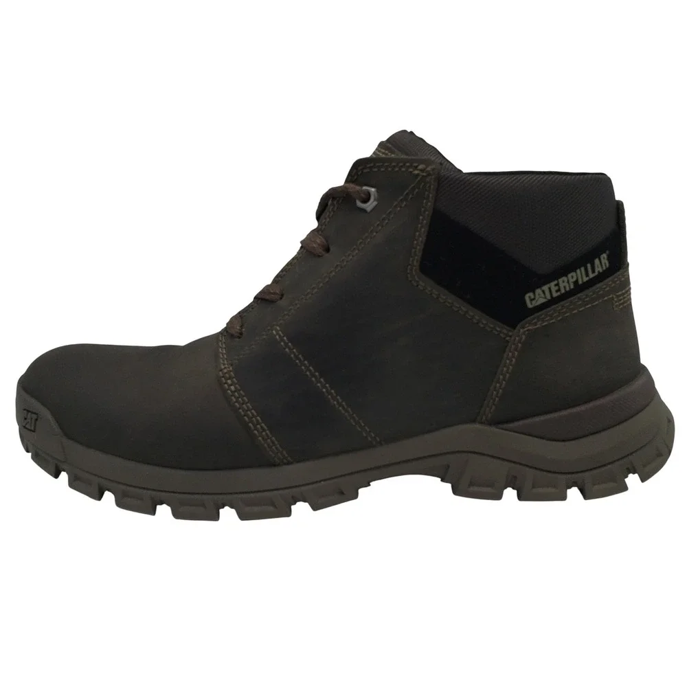 CAT Threshold Chukka Leather Work Boots Dk Brown Men's Size 10.5
